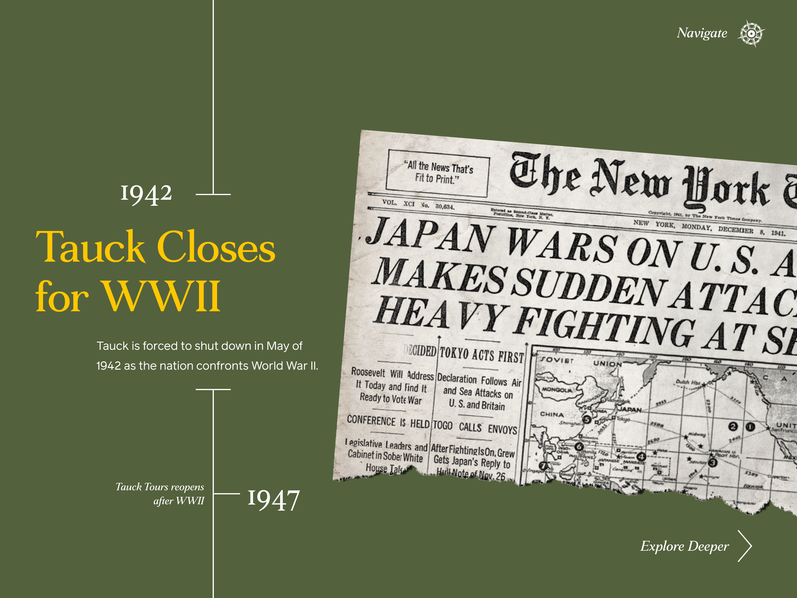 Timeline screen showing a story detail