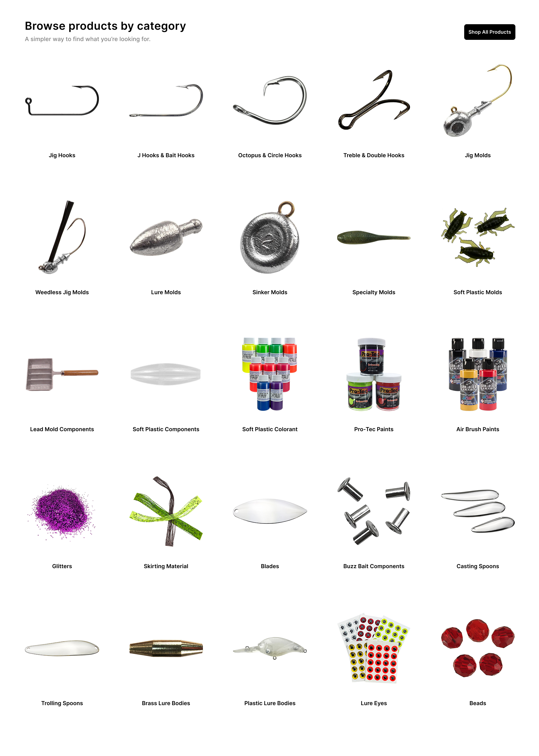 BT Outdoors category-first product surface with 25 primary categories